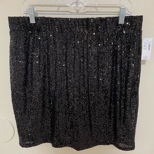 ✨NWT Maurice’s Sequence Black Skirt Size L